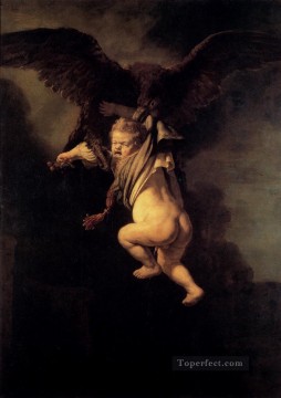 Rembrandt van Rijn Painting - The Abduction Of Ganymede Rembrandt